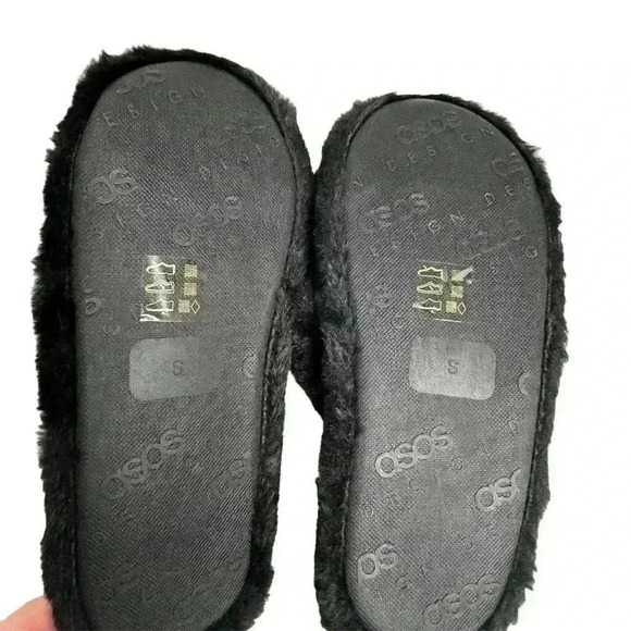 ASOS Women's Black Zion Double Strap Slide Slippers Size 5-6 Casual - Picture 6 of 12